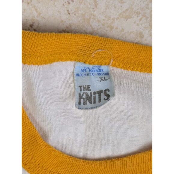 Vtg 1977 Rat Cartoon Cellist Albright Raglan Baseball Tee Shirt Size XL Rare 70s - Picture 4 of 14